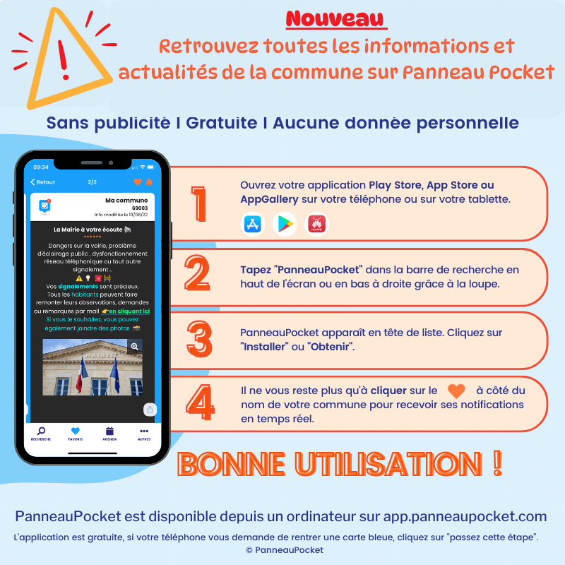 Nouveau Retrouvez toutes les actualités de la commune sur Panneau Pocket