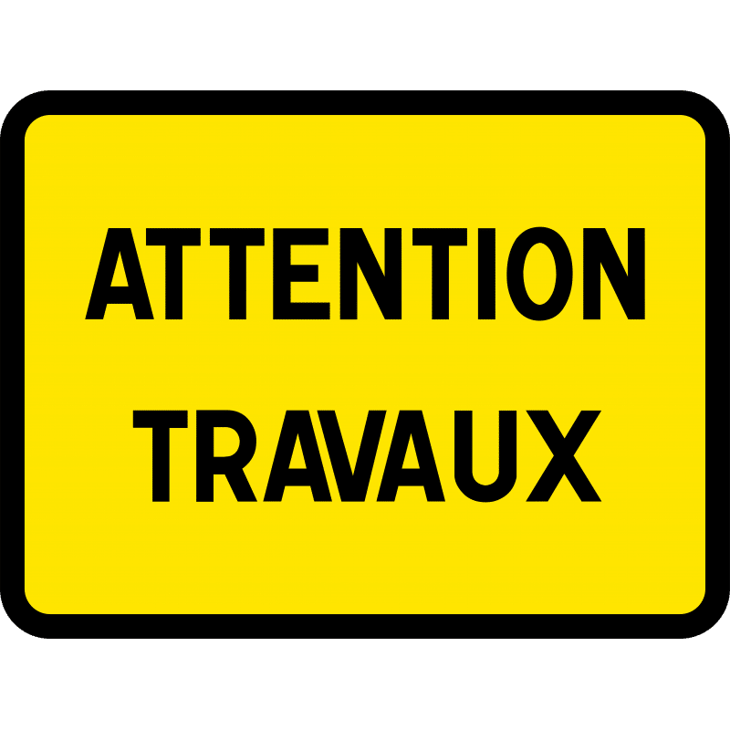 panneau travaux